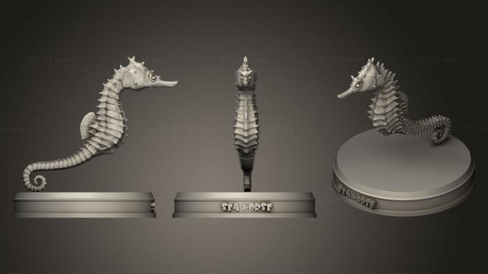 Miscellaneous figurines and statues (Sea Horse, STKR_0948) 3D models for cnc